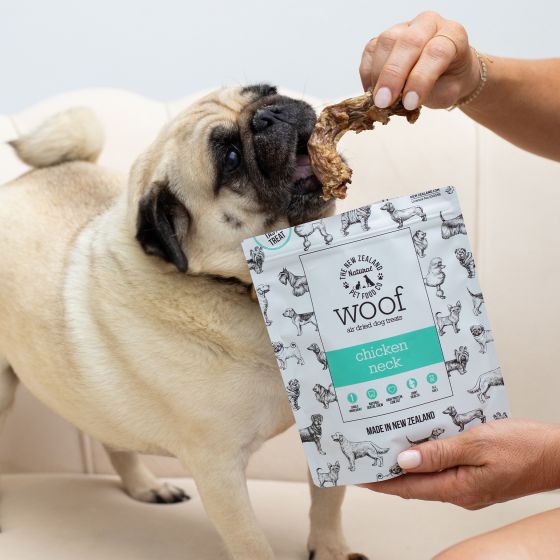 Woof Air Dried Chicken Neck Treat - 50g