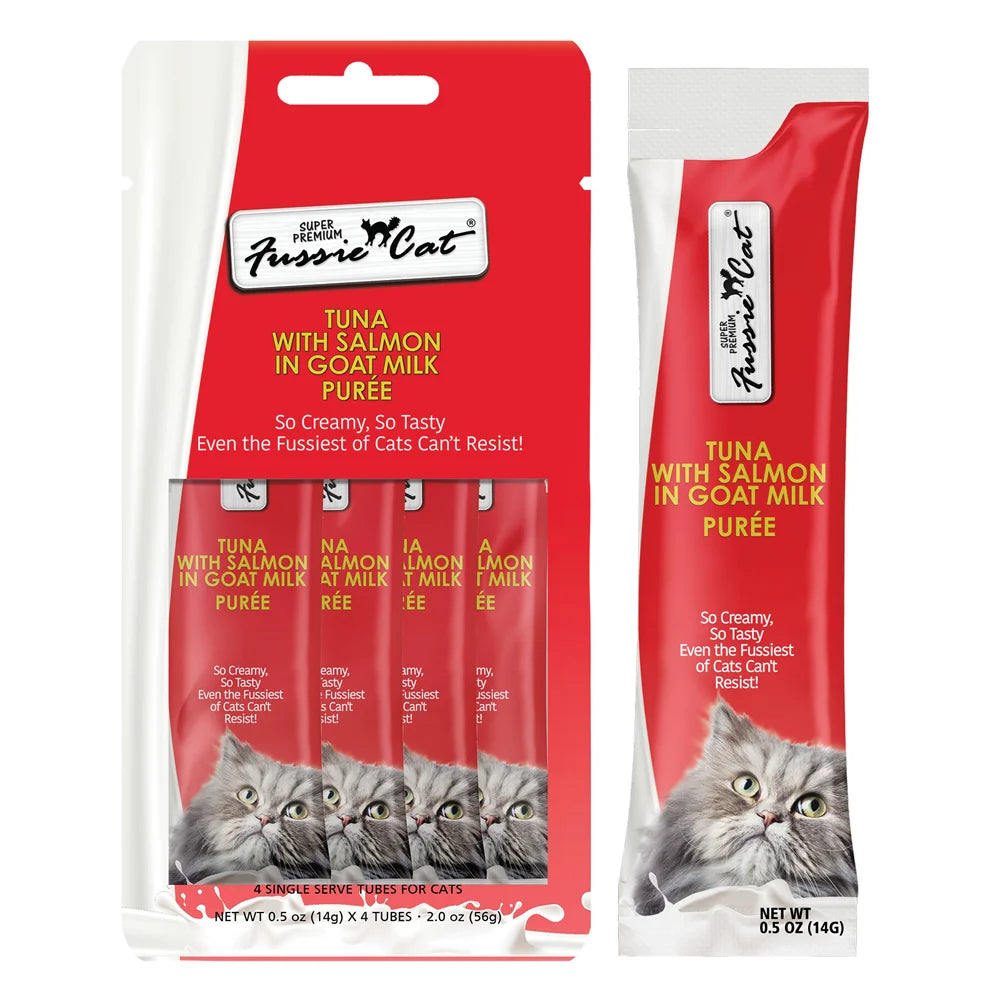 Fussie Cat – Goat Milk Puree – 2 oz x 4 pack
