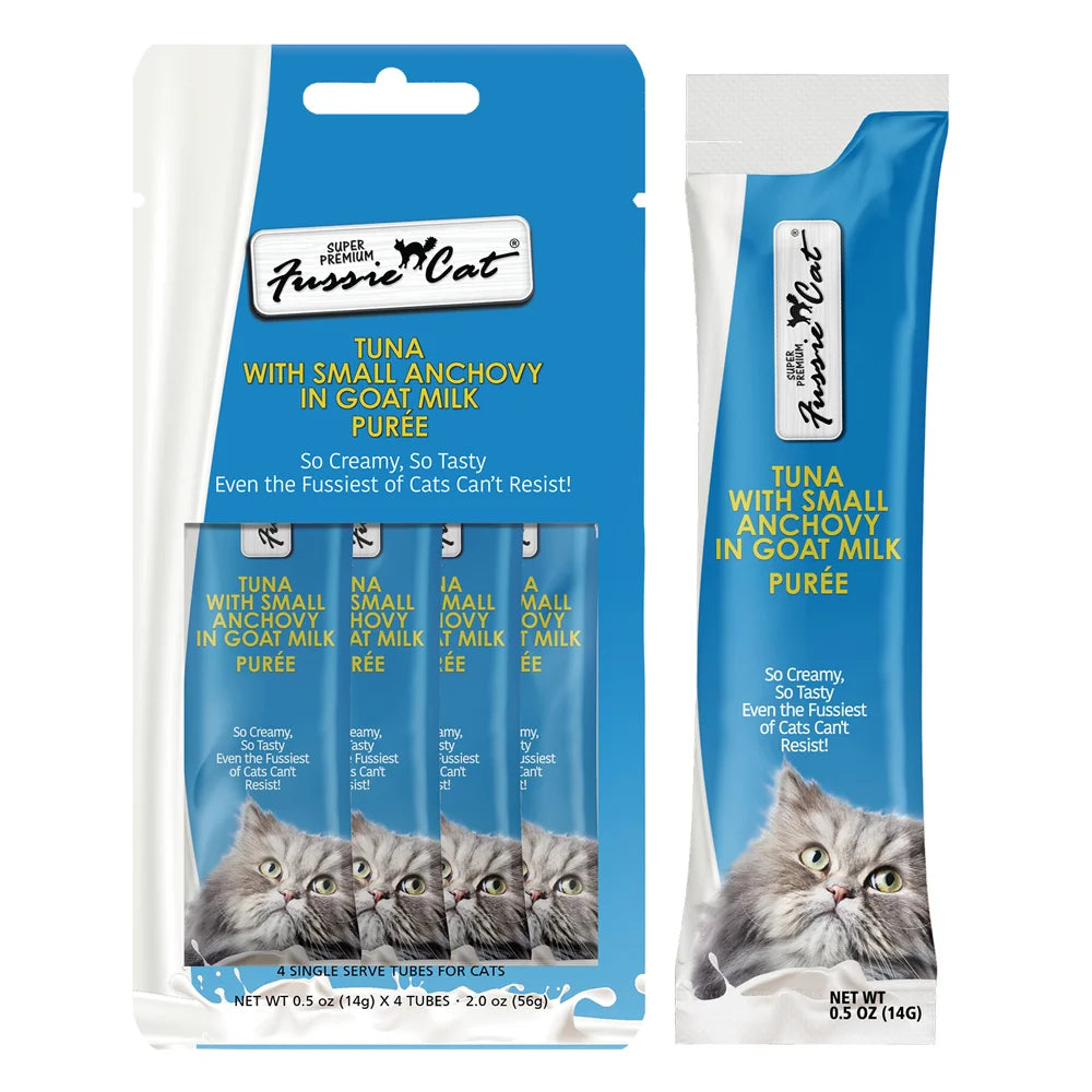 Fussie Cat – Goat Milk Puree – 2 oz x 4 pack
