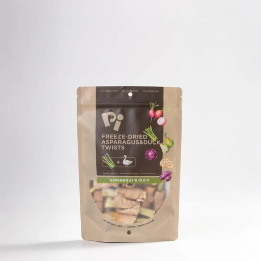 PI Pet Food – Freeze-Dried Asparagus & Duck Twists – 35g