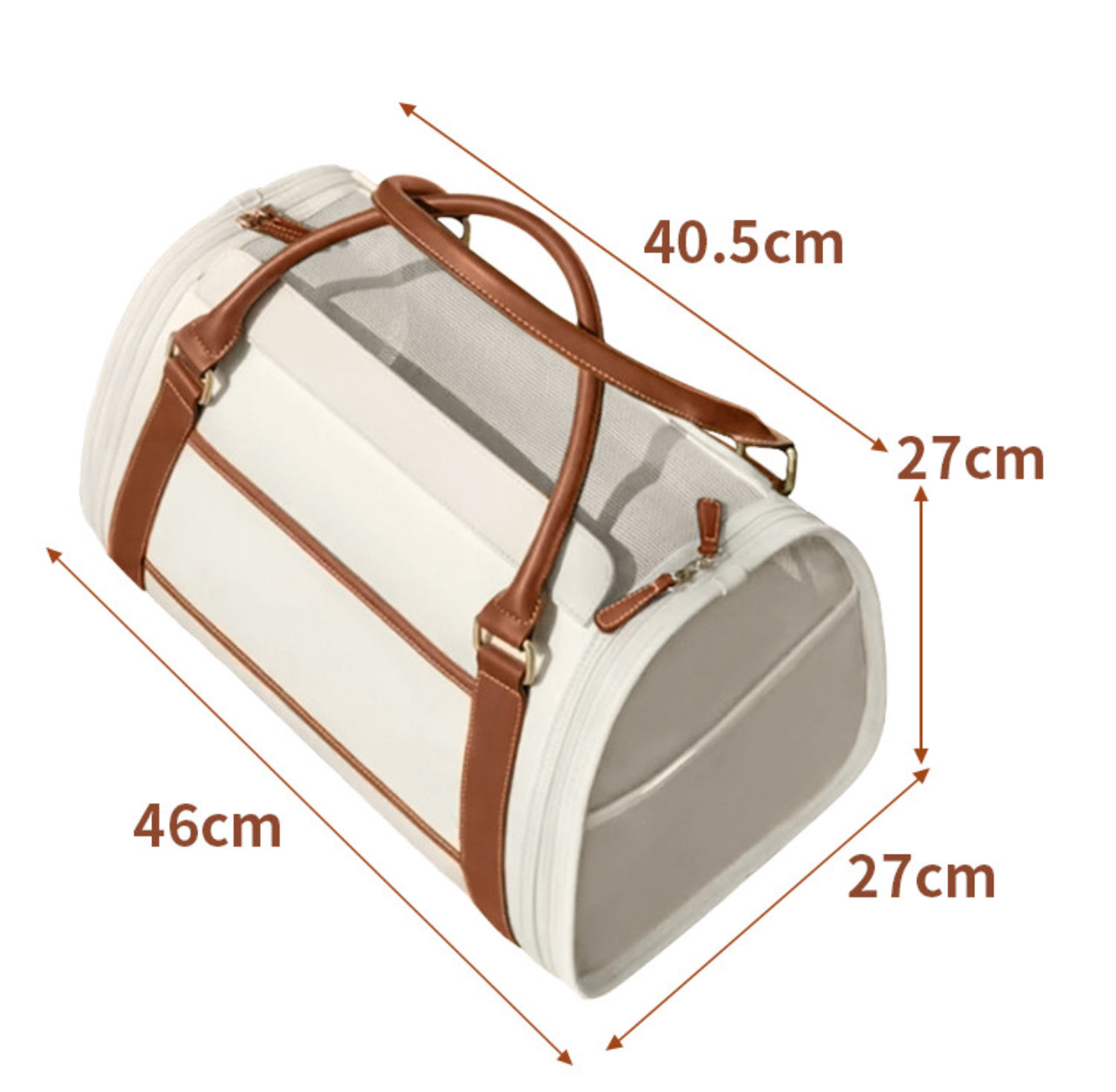 Luxe Leather & Canvas Pet Carrier