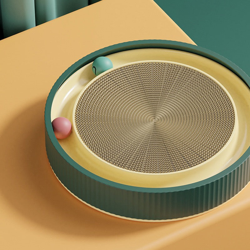 3-in-1 Cat Scratcher & Toy Disk