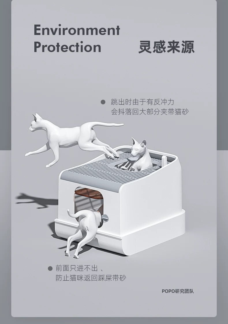 Popocola Top-Entry Cat Litter Box