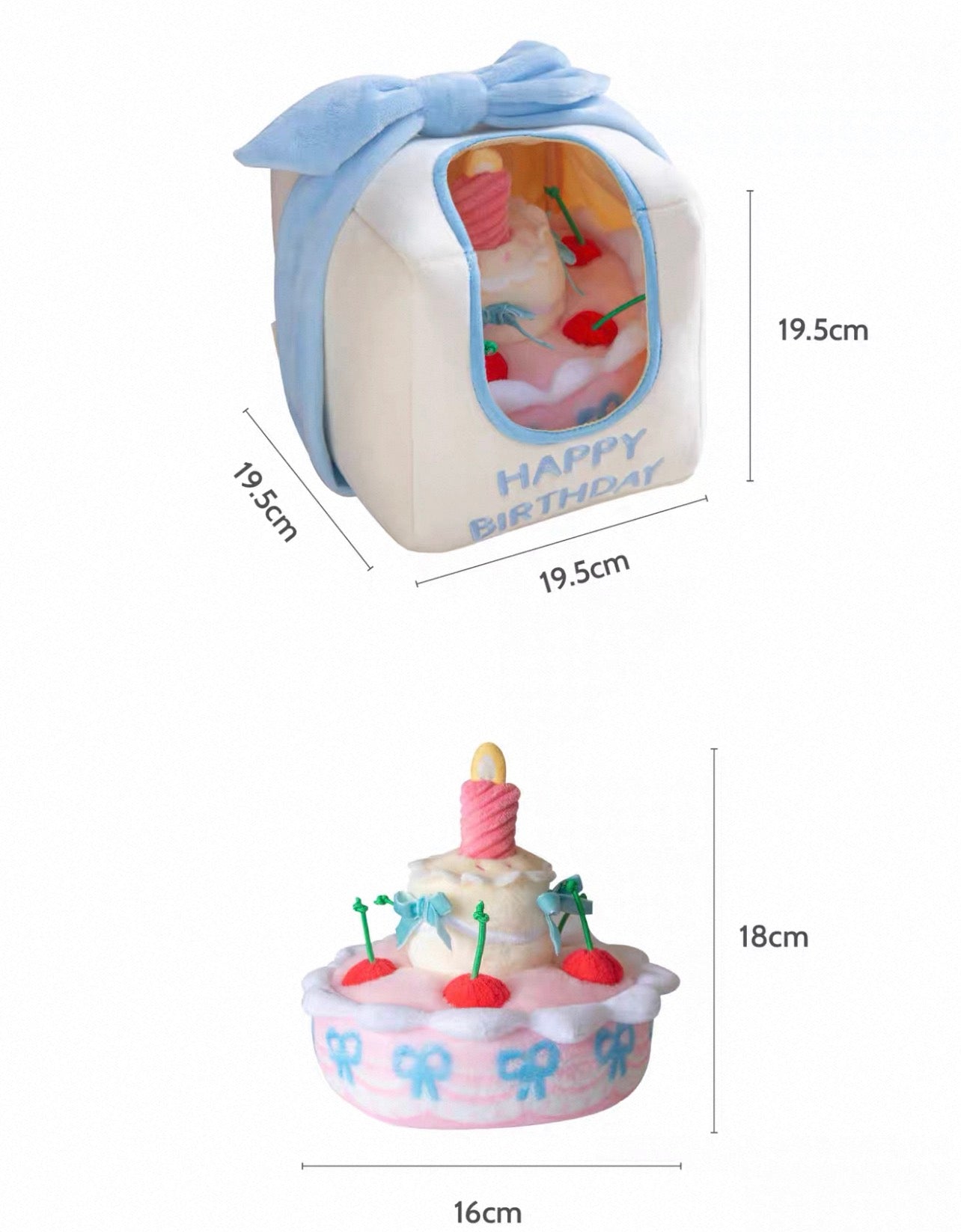 Interactive Birthday Cake Snuffle Toy Set - Gift Box & Party Hat