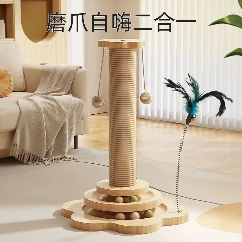 The Sunflower Cat Tower โ Scratch, Play & Pounce!