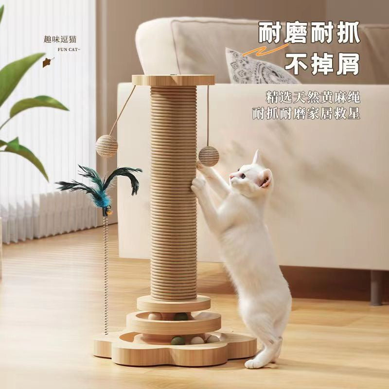 The Sunflower Cat Tower โ Scratch, Play & Pounce!