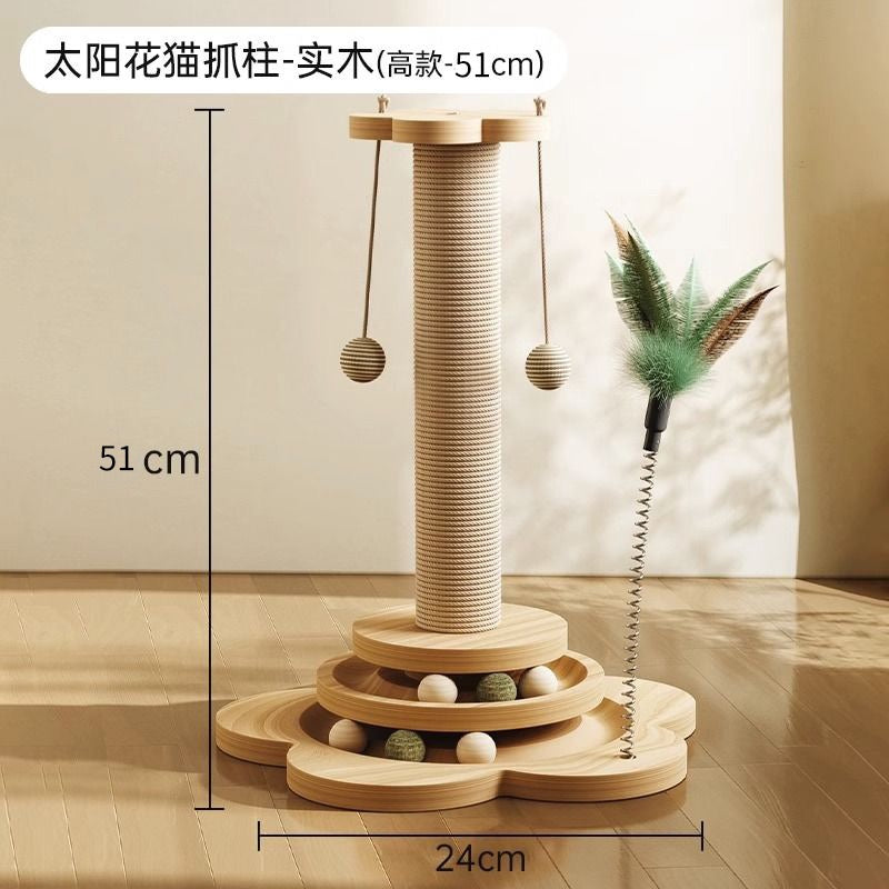 The Sunflower Cat Tower โ Scratch, Play & Pounce!
