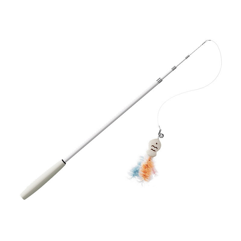 Ultra-Light Telescopic Cat Wand – 1.8m Retractable Teaser Toy with Feather & Bell