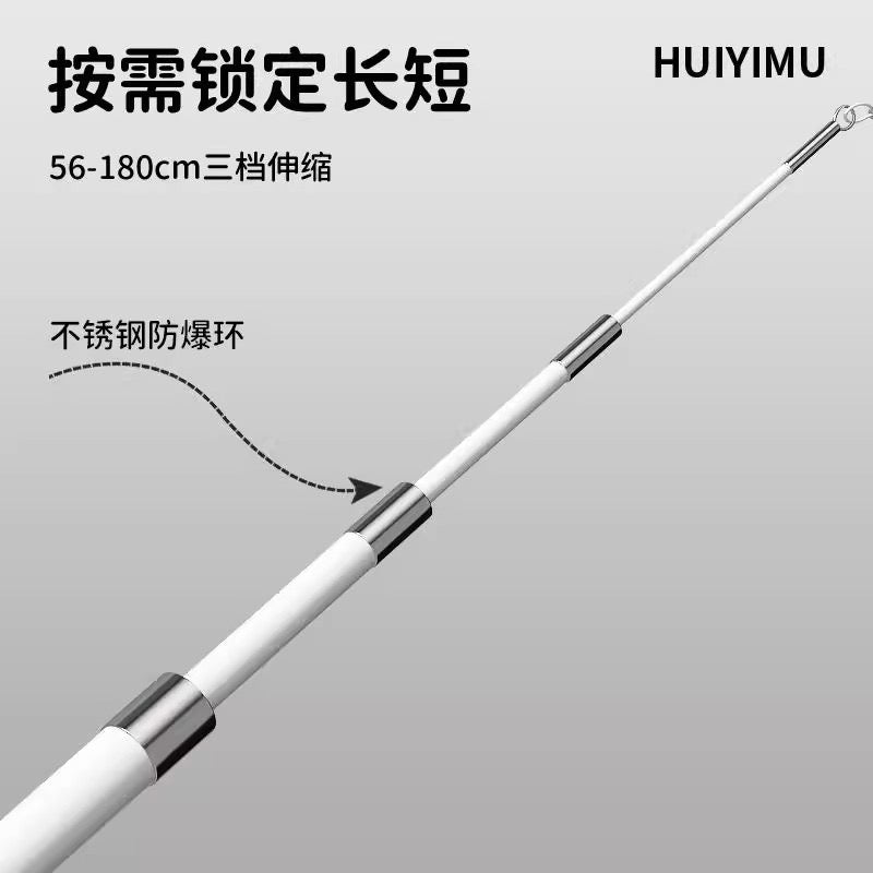 Ultra-Light Telescopic Cat Wand – 1.8m Retractable Teaser Toy with Feather & Bell