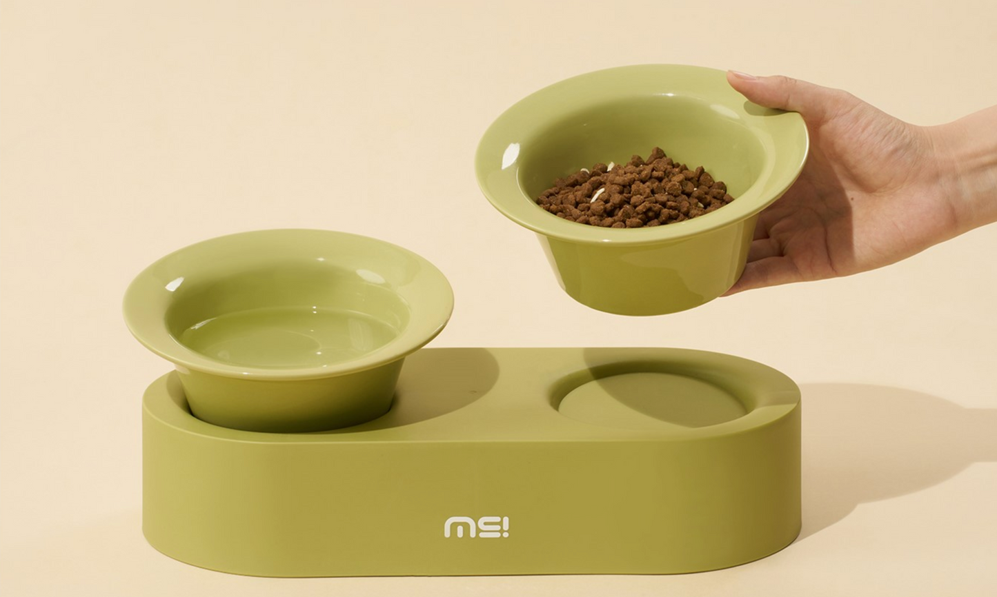 CeramiLift – Dual Raised Pet Bowls