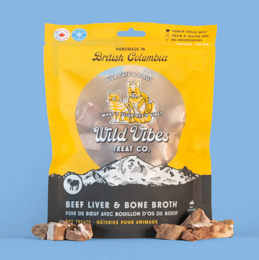 Wild Vibes Beef Liver & Bone Broth Treats 80g