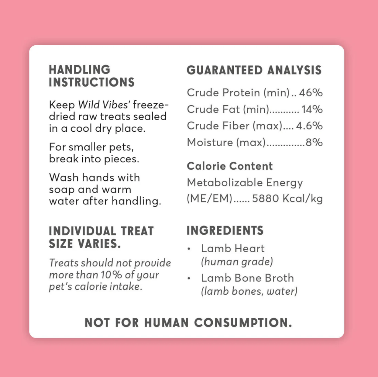 Wild Vibes Lamb Heart & Bone Broth Treats 80g
