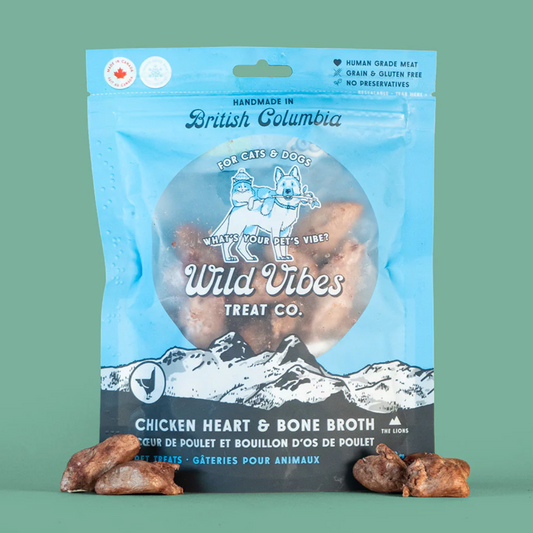 Wild Vibes Chicken Heart & Bone Broth Treats 68g