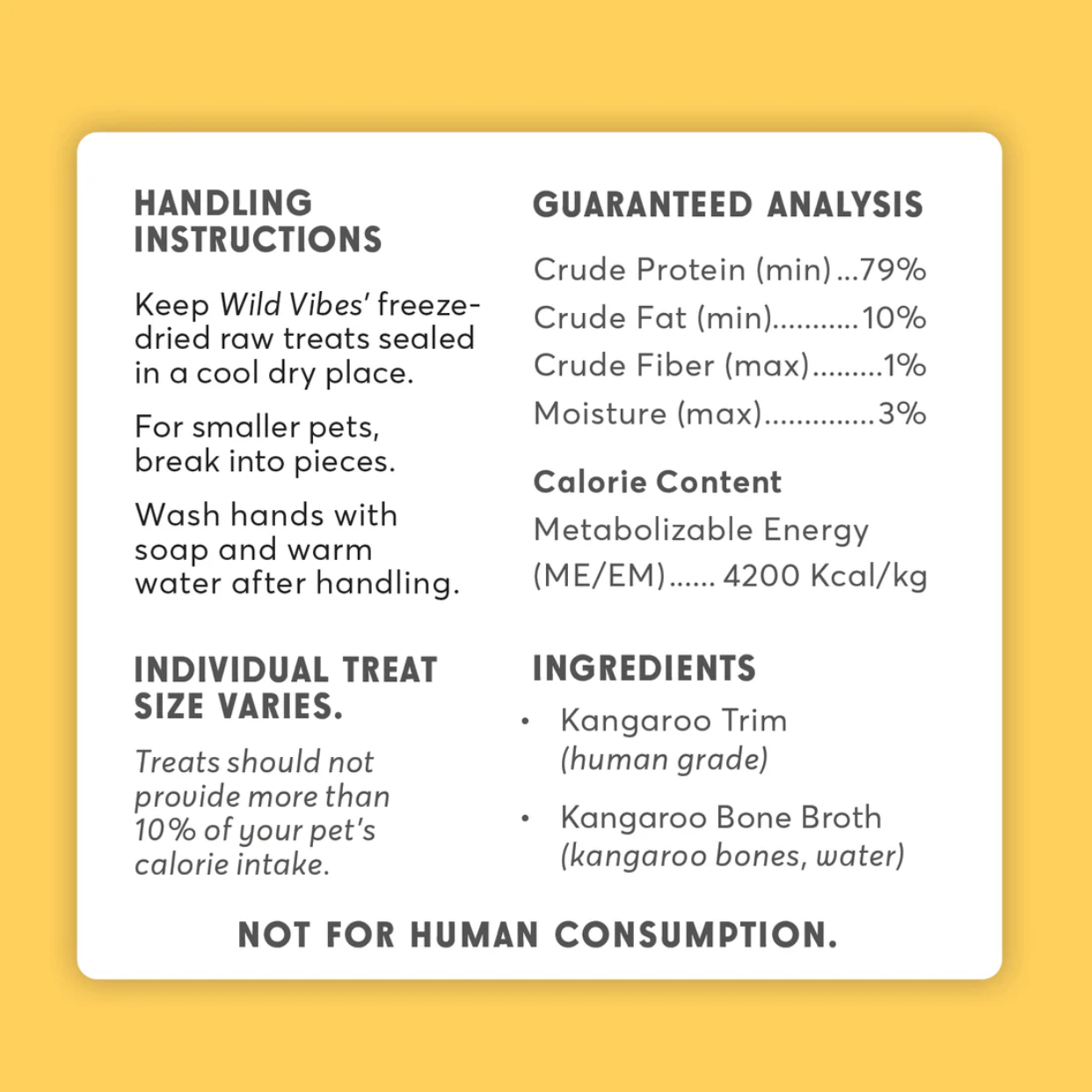 Wild Vibes Kangaroo & Bone Broth Treats 58g