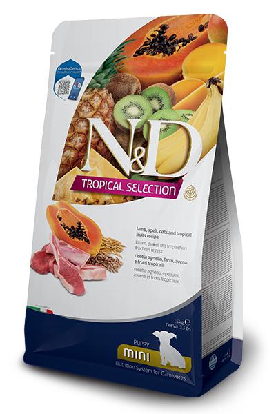 Farmina N&D Tropical Canine Lamb, Spelt, Oats & Tropical Fruits Puppy Mini