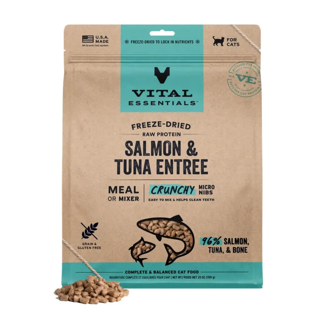 Vital Essentials Freeze-Dried Raw Micro Nibs Cat Food Salmon & Tuna