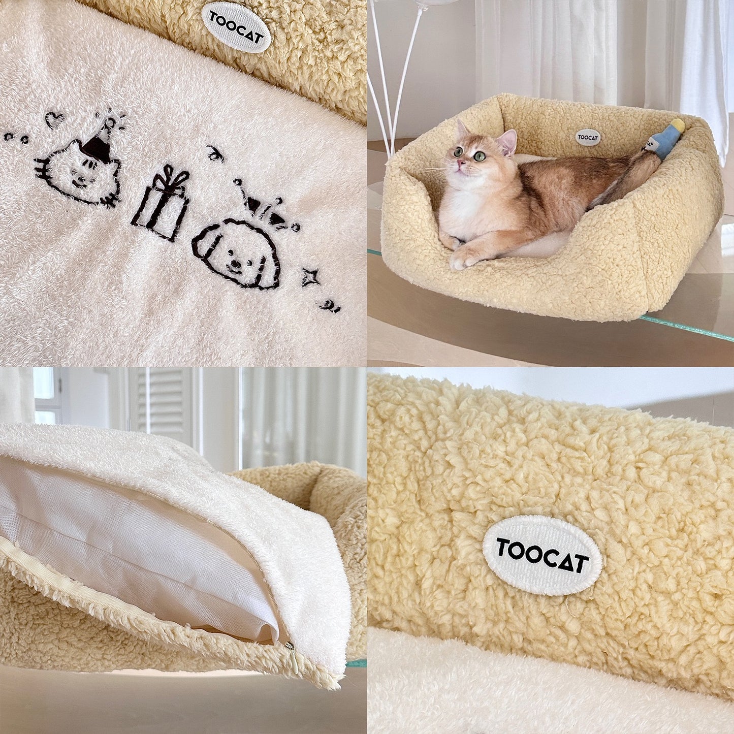 TOOCAT Cloud Plush Pet Sofa Bed