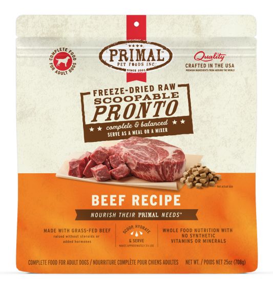 PRIMAL Freeze Dried Raw Pronto Beef Recipe DOG