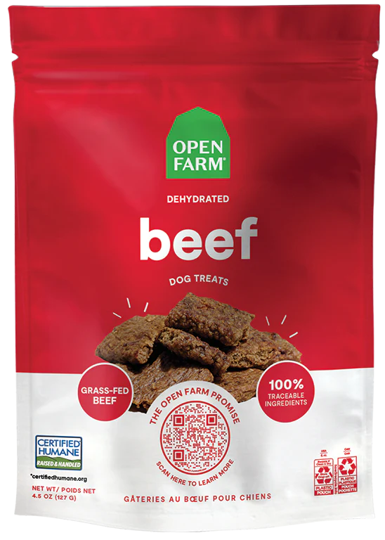 OPEN FARM® DEHYDRATED BEEF DOG TREATS 4.5 OZ