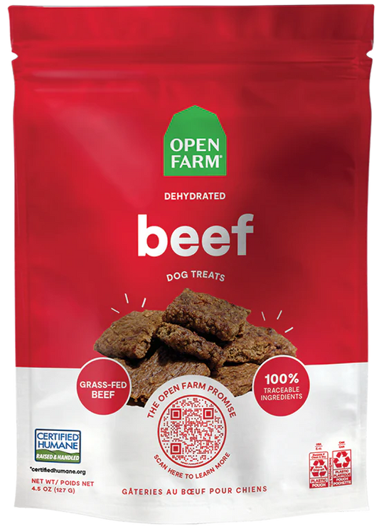 OPEN FARM® DEHYDRATED BEEF DOG TREATS 4.5 OZ