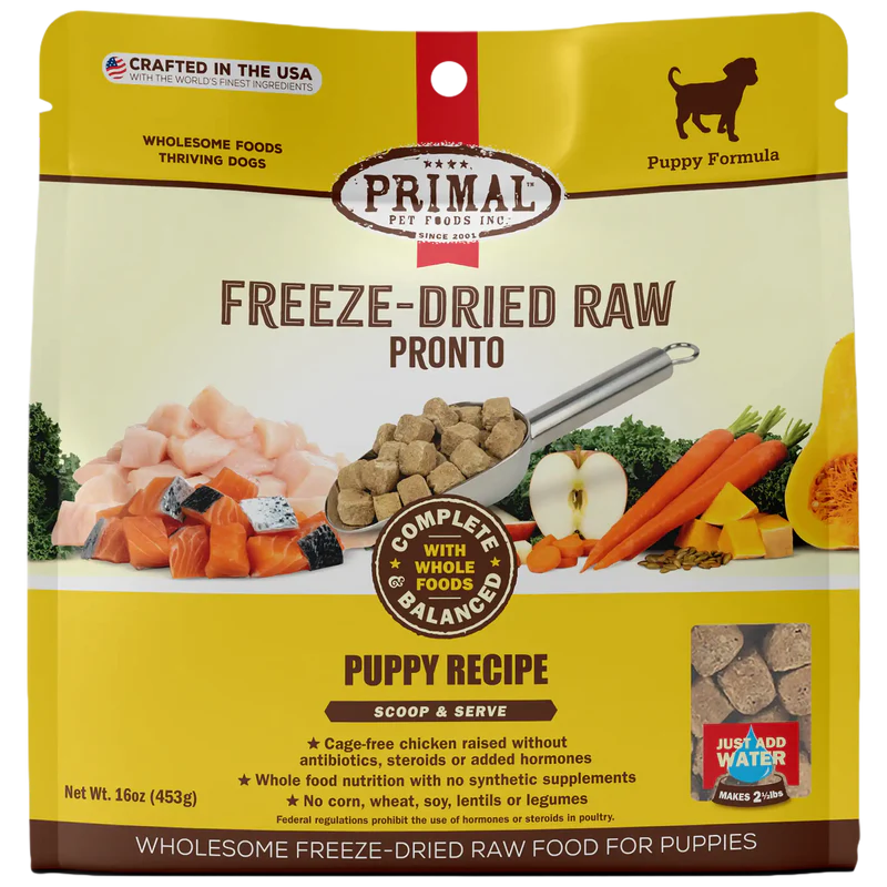 PRIMAL Freeze Dried Raw Pronto Puppy Chicken and Salmon Recipe DOG