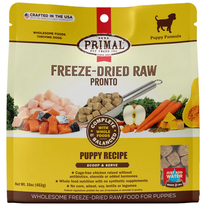 PRIMAL Freeze Dried Raw Pronto Puppy Chicken and Salmon Recipe DOG