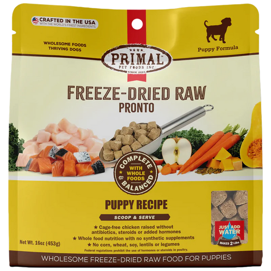 PRIMAL Freeze Dried Raw Pronto Puppy Chicken and Salmon Recipe DOG