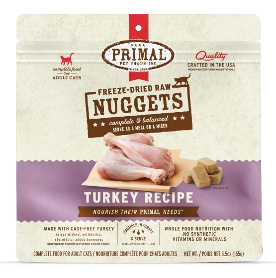 Primal Freeze Dried Turkey Nuggets Cat