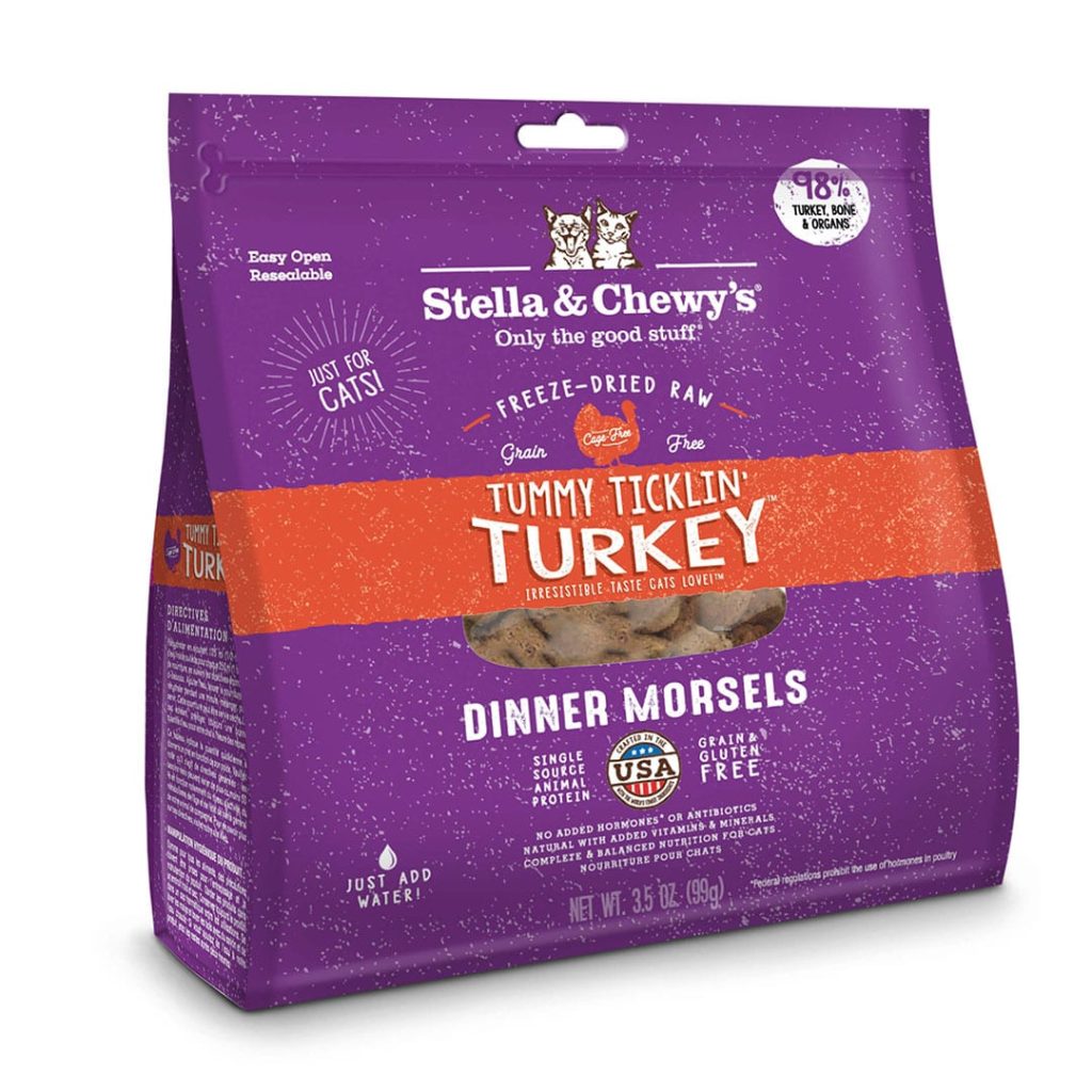 STELLA & CHEWY'S® TUMMY TICKLIN' TURKEY FREEZE-DRIED RAW DINNER MORSELS CAT FOOD