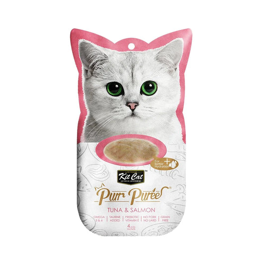 KIT CAT® PURR PURÉES® TUNA & SALMON CAT TREAT 4 X 15GM