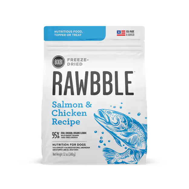 Bixbi Rawbble Freeze Dried Salmon & Chicken dog