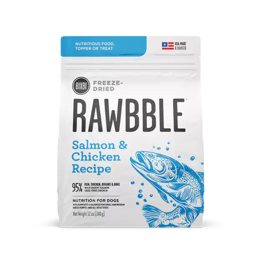 Bixbi Rawbble Freeze Dried Salmon & Chicken dog