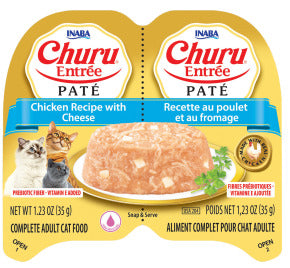 Inaba Cat Churu Entree Pate (Twin Cups) Chicken Recipe with Cheese *3