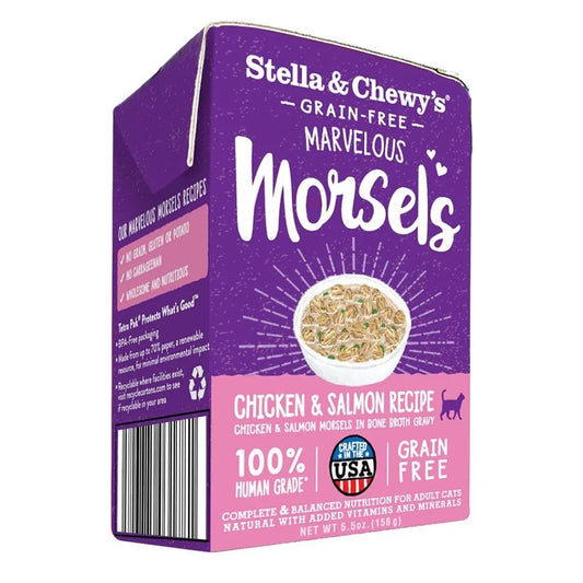 STELLA & CHEWY'S® MARVELOUS MORSELS CHICKEN & SALMON MEDLEY WET CAT FOOD 5.5 OZ x6