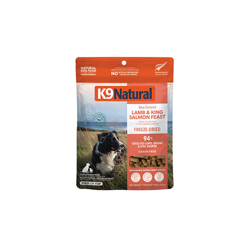 K9 Natural™ Lamb & King Salmon Feast Freeze-Dried Topper for Dogs 100 gm