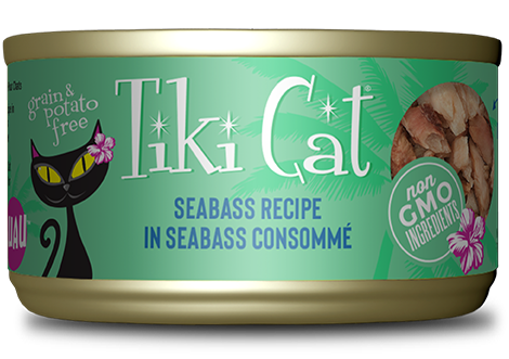 TIKI CAT® SEABASS RECIPE IN SEABASS CONSOMMÉ WET CAT FOOD