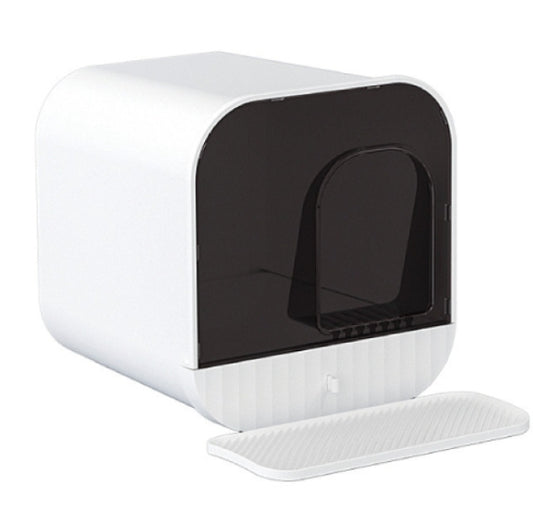 Cubic litter box with litter mat