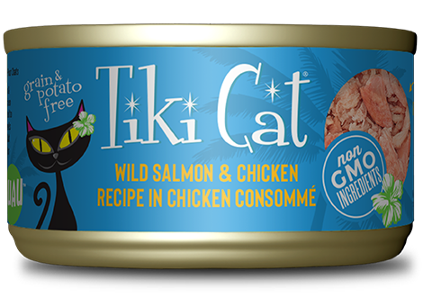 TIKI CAT® WILD SALMON & CHICKEN RECIPE IN CHICKEN CONSOMMÉ WET CAT FOOD