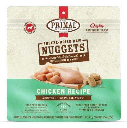 Primal Freeze Dried Chicken Nuggets Dog