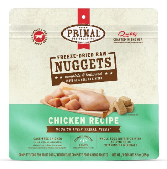Primal Freeze Dried Chicken Nuggets Dog
