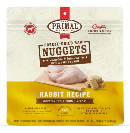 Primal Freeze Dried Rabbit Nuggets Dog