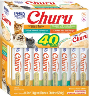 Inaba Cat Churu - Purees 40 Variety Pack - Chicken Recipes