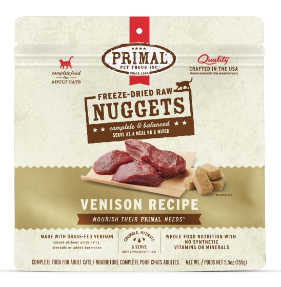 Primal Freeze Dried Venison Nuggets Cat