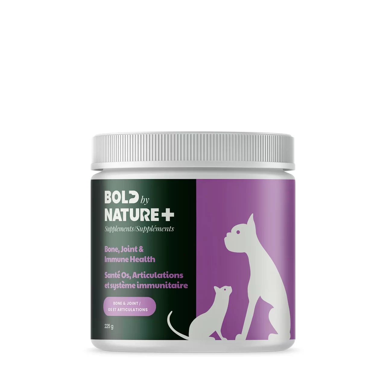 BOLD BY NATURE BONE, JOINT & IMMUNE HEALTH SUPPLEMENT FOR DOGS & CATS 225GM