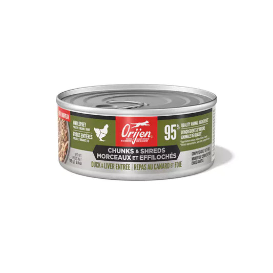 ORIJEN Chunks + Shreds Wet Cat Food Duck + Liver Entrée 155g 3pk