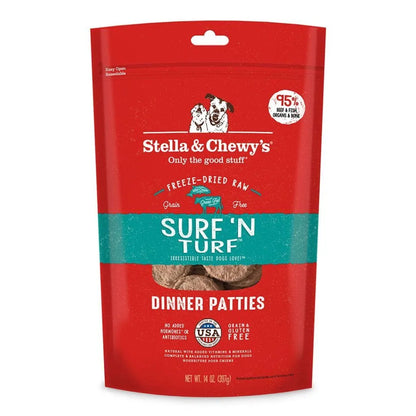 STELLA & CHEWY'S® SURF 'N TURF DINNER PATTIES FREEZE-DRIED RAW DOG FOOD