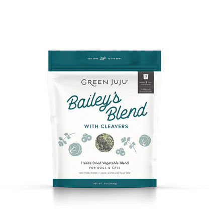 Green Juju Dog Freeze Dried Bailey's Blend with Cleavers