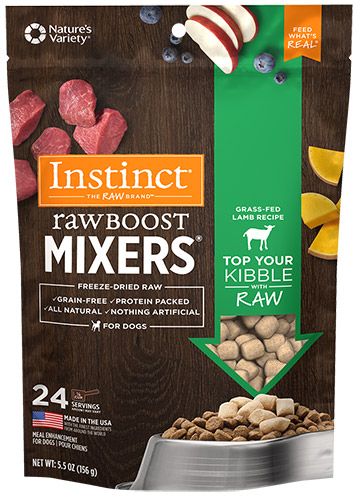 Instinct Raw Boost Mixers Grain Free Grass Fed Lamb Topper Dog 5.5oz