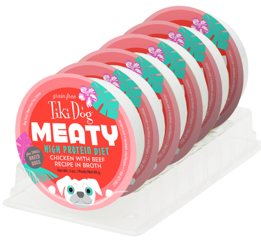 TIKI DOG™ MEATY CHICKEN WITH BEEF RECIPE IN BROTH WET DOG FOOD 3 OZ*3pk