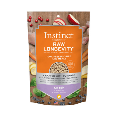 Instinct Longevity Freeze Dried Raw Meals Kitten Chicken Cat 9.5oz